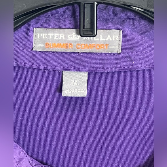 Peter Millar Men's Purple Short-Sleeve Polo - Picture 3 of 8